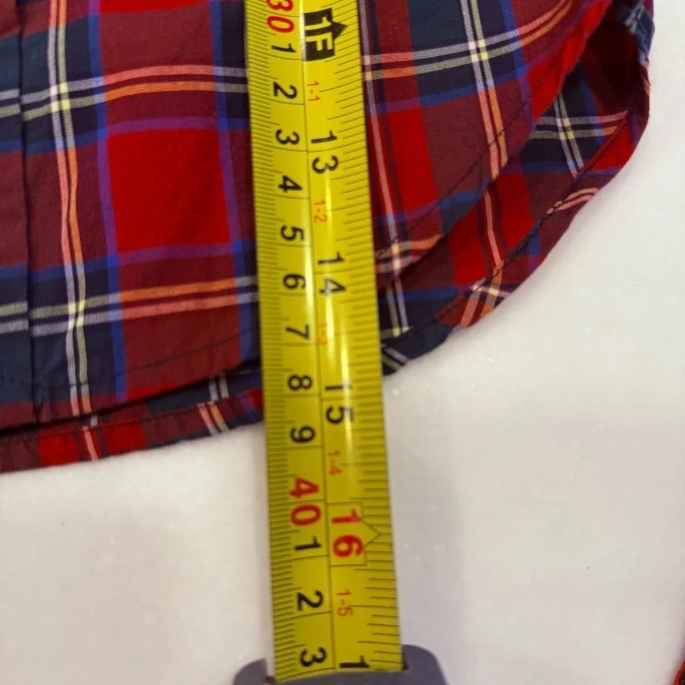 Ralph Lauren Lot Of 2 Boys Button Down Shirts Blue Oxford & Red Plaid Sz 24 Mo.